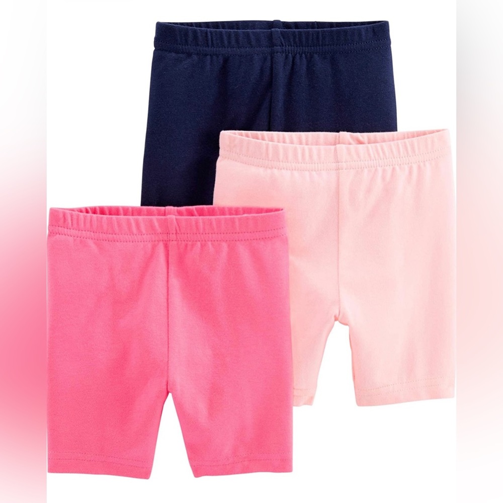 Simple Joys by Carter 3 Pack Bike Shorts in Blue/Pink Size 3t
